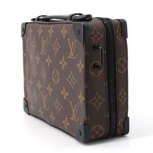 Louis Vuitton Trunk Handle Brown Bag Soft Monogram Macassar Shoulder Black